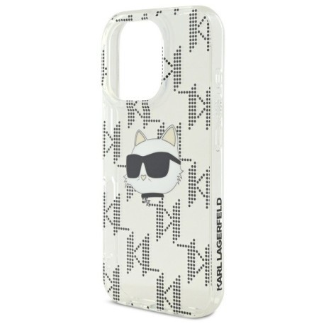 Оригинальный чехол Karl Lagerfeld IML Choupette Head Electroplated для iPhone 16 Pro Max - Clear