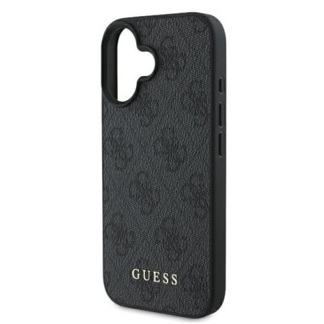 Оригинальный чехол Guess Metal Gold Logo для iPhone 16 Plus - Black