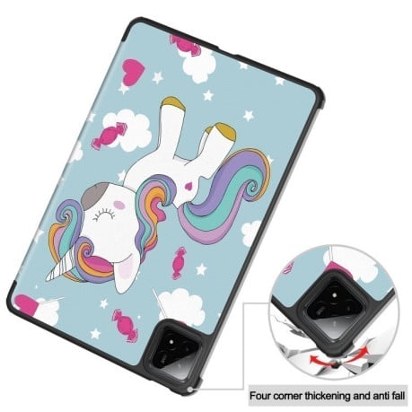 Чехол-книжка Custer Painted 3-Fold Stand Leather Smart для Xiaomi Pad 7 / 7 Pro - Small Horse