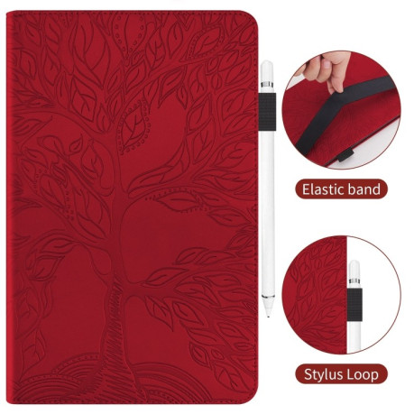 Чехол-книжка Tree Life Series Embossed Leather для Xiaomi Pad 7 / 7 Pro - красный