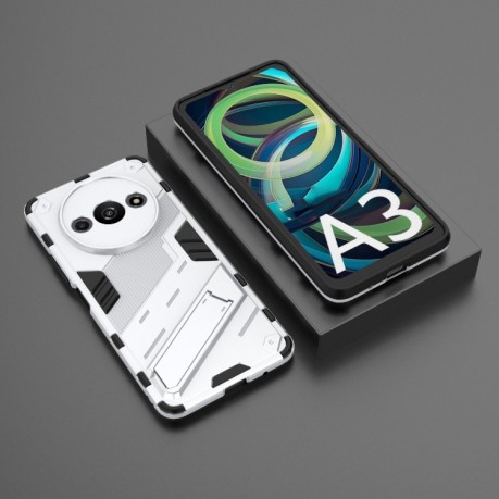 Противоударный чехол Punk Armor для Xiaomi Redmi A3 4G Global - белый