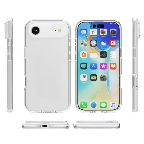 Противоударный чехол Terminator Style Glitter для iPhone 17 - прозрачный