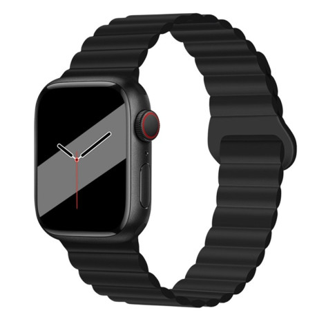 Ремешок Reverse Buckle Magnetic для Apple Watch Ultra 49mm /45mm/44mm/42mm - черный