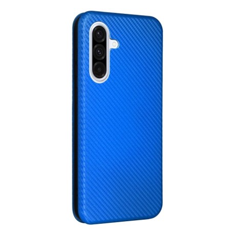 Чехол-книжка Carbon Fiber Texture на Samsung Galaxy A36 - синий
