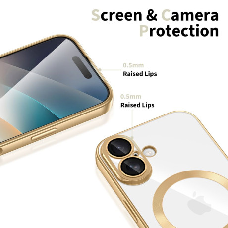 Чохол Tech-Protect MagFlex MagSafe на iPhone 17 - Transparent Gold