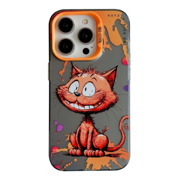 Чохол Animal Pattern Oil Painting Series для iPhone 15 Pro Max - Smiling Cat