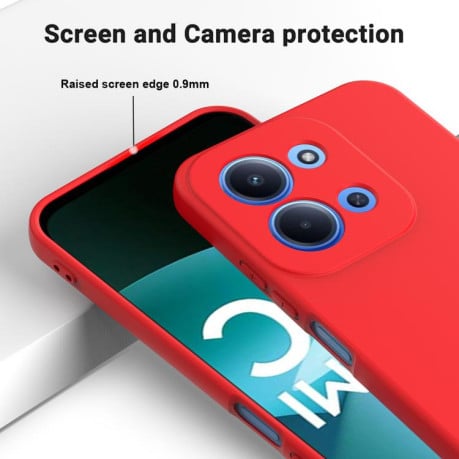 Силіконовий чохол Solid Color Liquid Silicone на Xiaomi Redmi 15C 4G / 5G 173.1mm - червоний