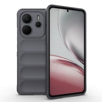 Силіконовий чехол Magic Flannel для Xiaomi Redmi Note 14 4G 164.84mm - темно-сірий