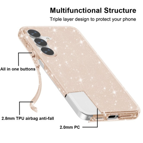 Протиударний чохол Terminator Style Glitter для Samsung Galaxy S25+ 5G - золотий