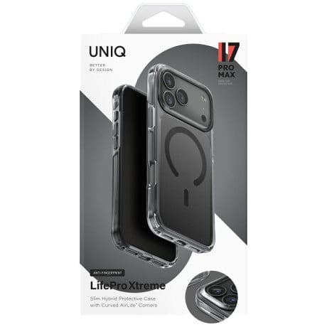 Оригінальний чохол Uniq LifePro Xtreme Magclick Charging на iPhone 17 Pro Max - black