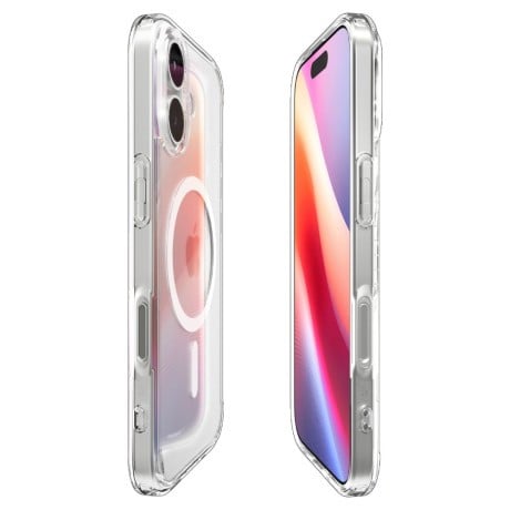 Оригинальный прозрачный чехол Spigen Ultra Hybrid с MagSafe на iPhone 17 - Clear and White