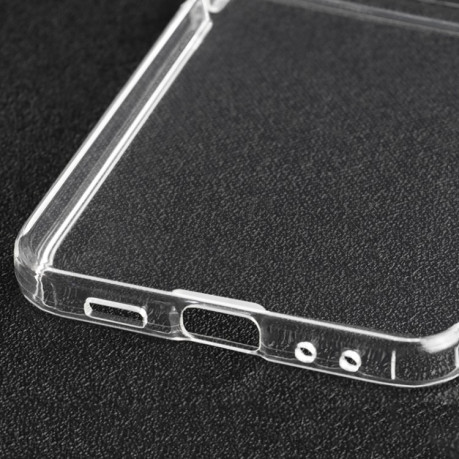 Противоударный чехол Hinge Airbag для Samsung Galaxy Flip 5 - прозрачный