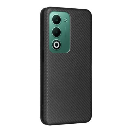 Чехол-книжка Carbon Fiber Texture на OPPO A5 5G/4G Global - черный