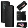 Чохол-книжка Carbon Fiber Texture на Samsung Galaxy Fold4 - чорний