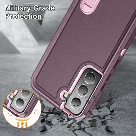 Противоударный чехол 3 in 1 Rugged Holder для Samsung Galaxy S23 5G - фиолетовый