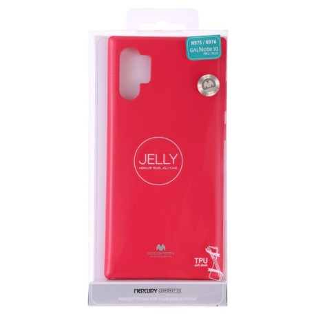 Ударозащитный чехол MERCURY GOOSPERY JELLY на Samsung Galaxy Note 10+Plus-пурпурно- красный