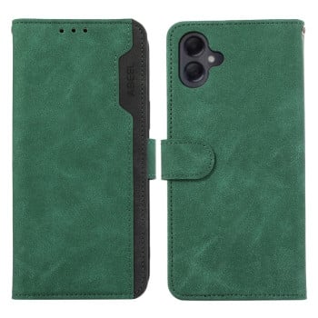 Чехол-книжка ABEEL с магнитной фиксацией RFID-экранирование на Samsung Galaxy A06 4G - Green-Black