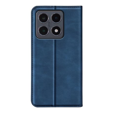 Чехол-книжка в стиле Retro мягкое покрытие Skin Feel деловой дизайн на Xiaomi 15T - синий