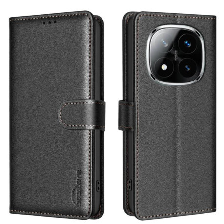 Чохол-книжка Litchi Texture RFID Anti-theft Leather для Xiaomi  Redmi Note 14 Pro 4G - чорний