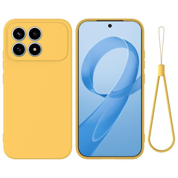 Силиконовый чехол Solid Color Liquid Silicone на Xiaomi Redmi K90 / Poco F8 Pro — жёлтый