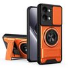 Противоударный чехол Lens Sliding Window Multifunctional Magnetic Shockproof со шторкой камеры для Xiaomi Poco X8 Pro Max 5G — оранжевый