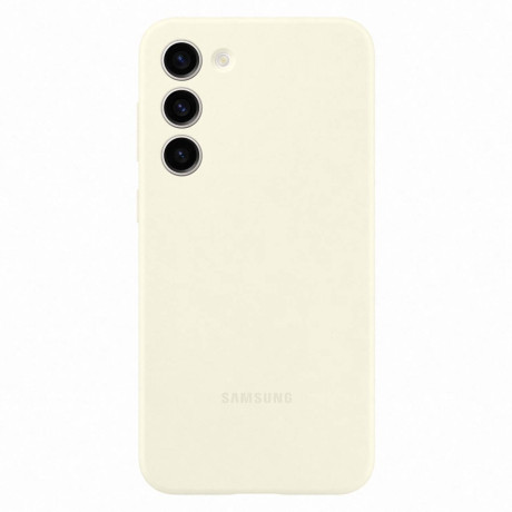 Оригинальный чехол Samsung Silicone Cover Rubber для Samsung Galaxy S23 Plus - cotton (EF-PS916TUEGWW)