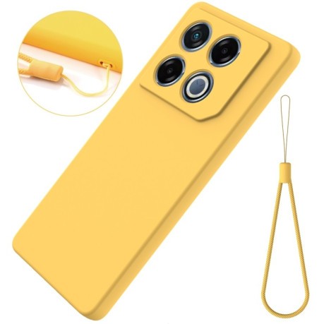 Силиконовый чехол Solid Color Liquid Silicone на Infinix GT 20 Pro - желтый