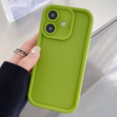Чехол силиконовый Shockproof Frame Frosted Precise Hole на iPhone 17 - светло-зеленый