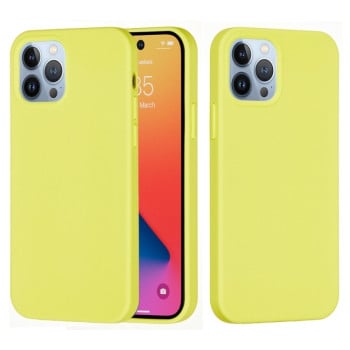 Чехол Solid Color Liquid Silicone на  iPhone 14 Pro - желтый