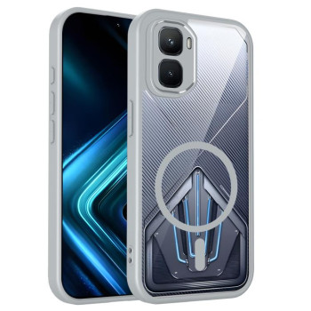 Противоударный магнитный софт-тач чехол Escase на Infinix GT 50 Pro — gray