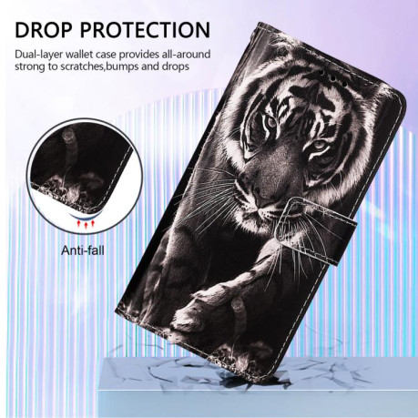 Чехол-книжка Colored Drawing Pattern Plain Weave Leather для Xiaomi Redmi Note 14 Pro 4G - разноцветный