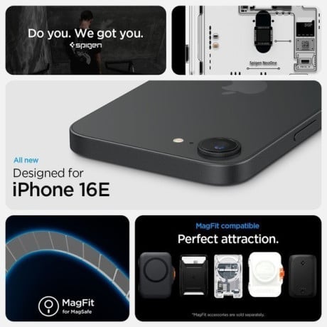 Оригинальный чехол Spigen Ultra Hybrid  Zero One Mag для iPhone 16e - Clear