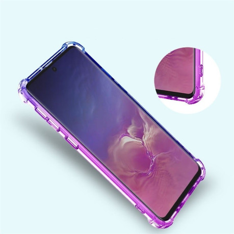 Ударозахисний чохол Four-Corner Airbag Gradient Samsung Galaxy M51 - рожево-фіолетовий