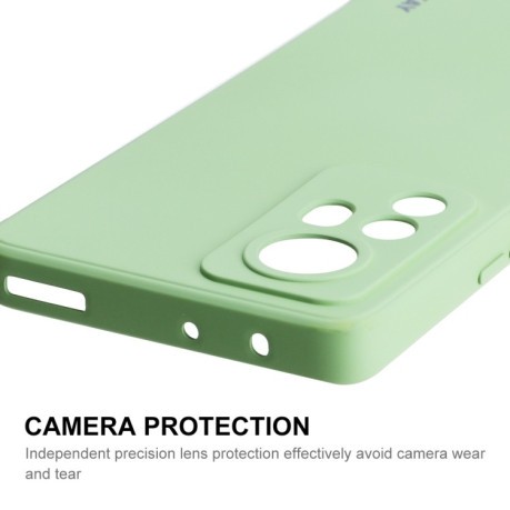 Противоударный чехол ENKAY Liquid Silicone для Xiaomi 12 Pro / 12S Pro - светло-зеленый