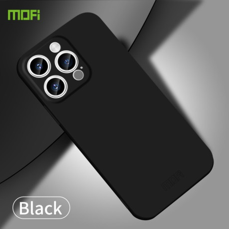 Ультратонкий чехол MOFI Qin Series Skin Feel All-inclusive Silicone Series для iPhone 15 Pro Max - черный