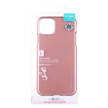 Ударозахисний Чохол MERCURY GOOSPERY i-JELLY TPU на iPhone 11 Pro Max-рожеве золото