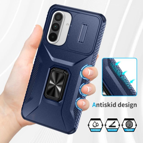 Противоударный чехол Sliding Camshield для Samsung Galaxy A36 - синий