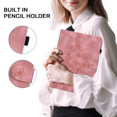 Чехол-книжка Lily Embossed Leather для Xiaomi Pad 7/Pad 7 Pro - розовый
