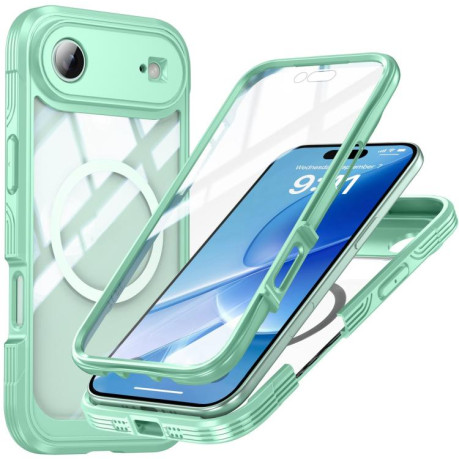 Двосторонній протиударний чохол Life Waterproof MagSafe Magnetic Rugged для iPhone Air - зелений