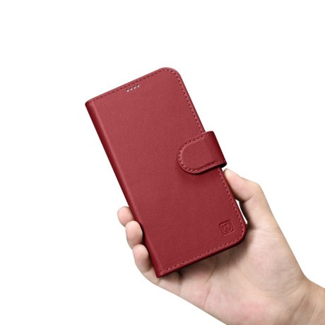 Шкіряний чохол-книжка iCarer Wallet Case 2in1 для iPhone 14\13 - червоний