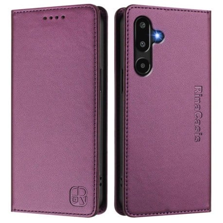Чехол-книжка RC01 Dual-Folded Magnetic Suction RFID Leather на Samsung Galaxy M16 / F16 5G Global - фиолетовый