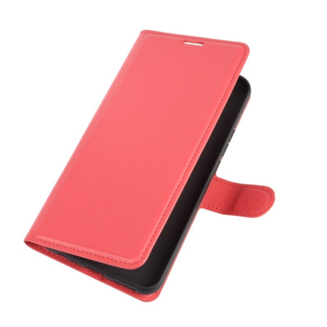 Чехол-книжка Litchi Texture на Xiaomi Redmi 9 - красный