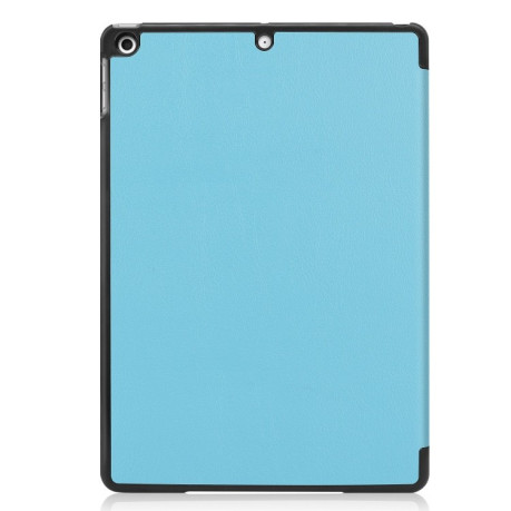 Чехол Custer Texture Three-folding Sleep/Wake-up на iPad 9/8/7 10.2 (2019/2020/2021) Небесно-голубой