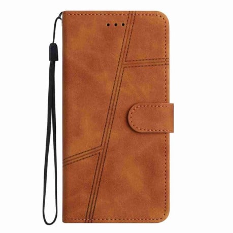 Чехол-книжка Stitching Skin Feel на Xiaomi Redmi 15C 5G / 4G EU 173mm - коричневый
