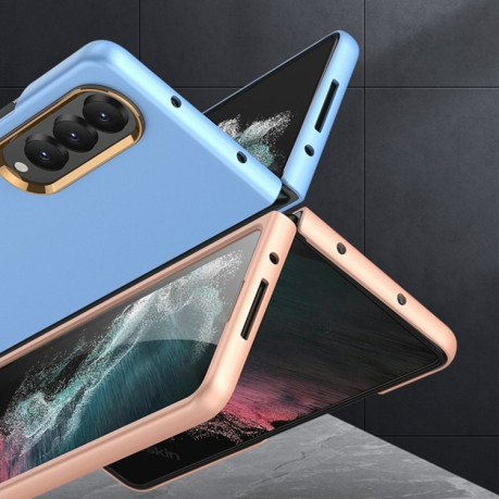 Противоударный чехол GKK Ultra-thin для Samsung Galaxy Fold4 - голубой