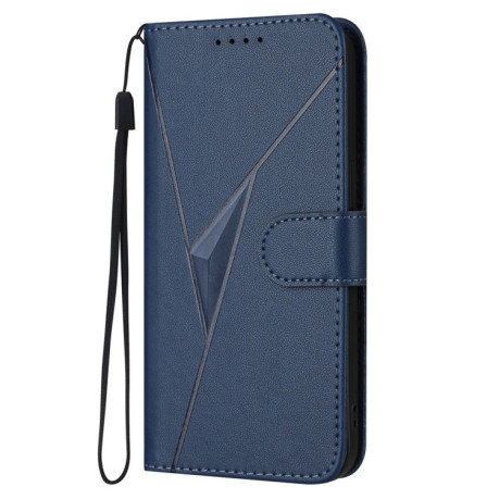 Чехол-книжка Triangle Pattern Buckle Clasp Leather на Infinix Note 40 4G - синий