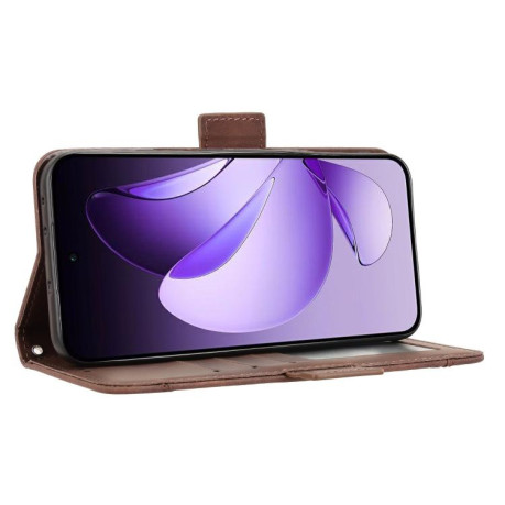 Чохол-книжка Skin Feel Calf на OPPO Reno13 5G Global - коричневий