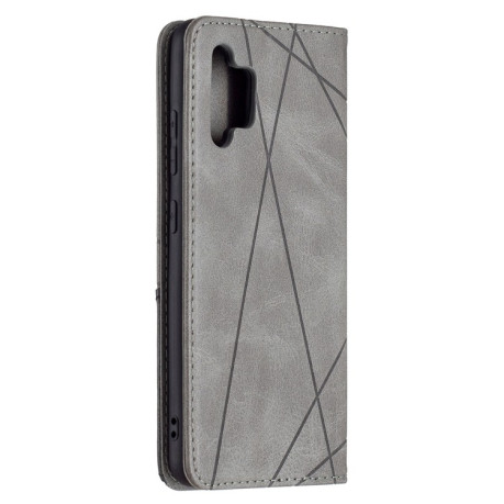 Чехол-книжка Rhombus Texture на Samsung Galaxy A32 4G - серый