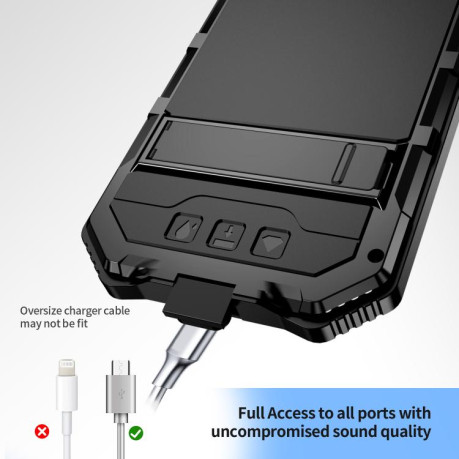 Противоударный чехол R-JUST Life Waterproof для iPhone 16e - черный
