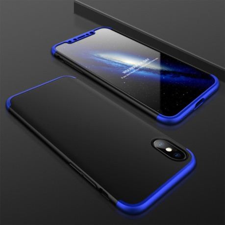 3D чехол GKK на iPhone X/Xs -черно- синий